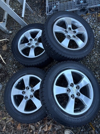 バリ溝　トヨタ 純正 エスティマ 215/60R16　ACR30W ホイール アルミ ハイグロス 16インチ 5穴 4本