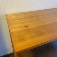 【お譲り先決定】パイン材テーブル・折りたたみ式の画像