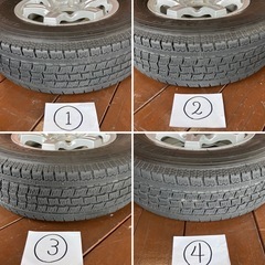 ハイエース195/80R15インチ LT スタッドレスタイヤ・ホイールセット
の画像