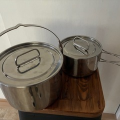 キャプテンスタッグ ステンレス クッカーセット (L)の画像