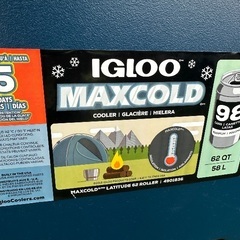 コストコ　クーラーボックス☆イグルー マックスコールド６２ＱＴ（５８Ｌ）クーラーボックス IGLOO MAXCOLD 62QT COOLERの画像