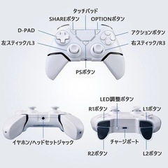 【当日取引優先】コントローラー P4用 ワイヤレスコントローラー P4 Pro / P4 Slimコンソール用 ワイヤレス ゲームパッド デュアル振動 / 6軸ジャイロセンサーの画像