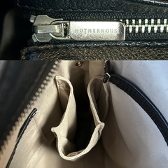 マザーハウスMOTHERHOUSEヨゾラ2WAYリュックサック ナップザック リックサック ルックザック サブリュック ナップサック バックパック デイパック ショルダーバッグ ショルダーバックブラック黒色レザー牛革本革ユニセックスレディース女性用womenの画像