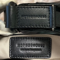 マザーハウスMOTHERHOUSEヨゾラ2WAYリュックサック ナップザック リックサック ルックザック サブリュック ナップサック バックパック デイパック ショルダーバッグ ショルダーバックブラック黒色レザー牛革本革ユニセックスレディース女性用womenの画像