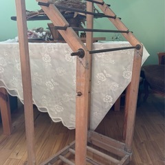 アンティーク　　タオルハンガー　木製の画像