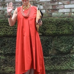 COOMB ロングワンピース M相当 38 Aライン ノースリーブワンピース  内藤朝美の画像