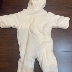 一度だけ使用★くま耳ロンパース　50〜70の画像