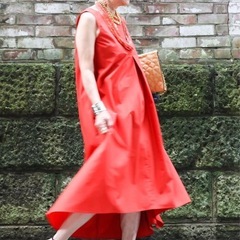 COOMB ロングワンピース M相当 38 Aライン ノースリーブワンピース  内藤朝美の画像