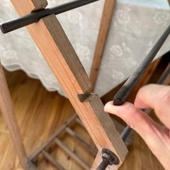 アンティーク　　タオルハンガー　木製の画像