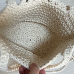 マクラメバッグ　数回使用の画像