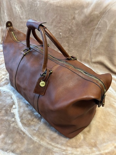 Mulberry マルベリー　ブラウンレザー ボストンバッグ マルベリーMulberry大型レザーボストンバッグ かばん 旅行カバン 旅行