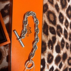 箱付き エルメス シェーヌダンクルPM 17コマ シルバー925 ブレスレットの画像