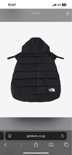 【美品】THE NORTH FACE フード付きベビー用ブランケット
