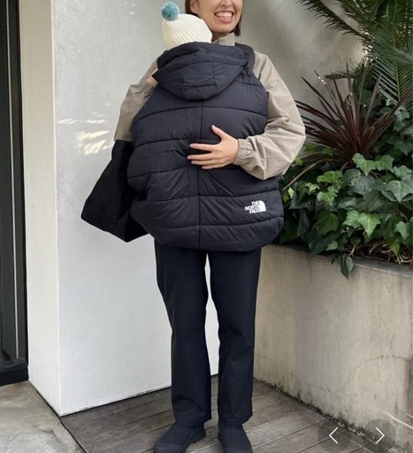 【美品】THE NORTH FACE フード付きベビー用ブランケット