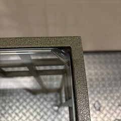 コーヒーテーブル　センターテーブル　ガラス天板　金属フレームの画像