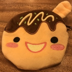 大阪土産　ジッパーコインケース　(ご当地) たこ焼き　新品１個の画像