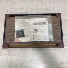 新品　未使用　くるとぎスクエア 猫　爪研ぎ　ネコ　360° 両面　ブラック　散らからないの画像