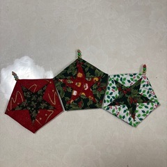 クリスマス柄　星型コースター（6枚）　Bの画像