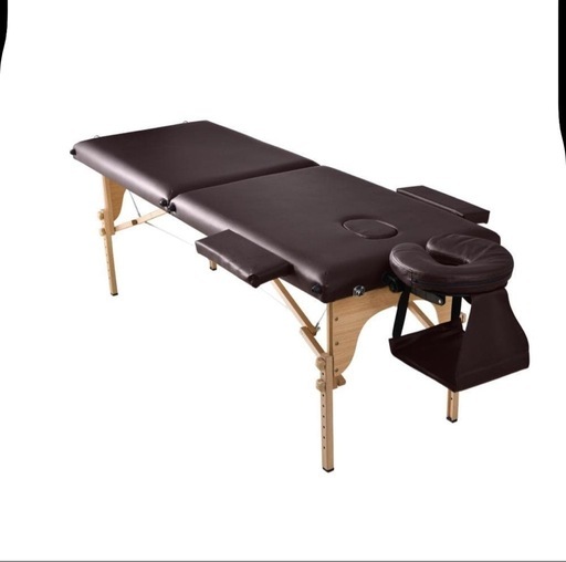 折りたたみ式マッサージベッド　ブラウン【中古】 マッサージベッド 折りたたみ コンパクト 超軽量 ブラウン 美品 (まma