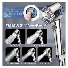 シャワーヘッド マイクロナノバブル FEELSO ミストシャワー 5+1段階モードの画像