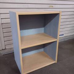 木製カラーボックス2段の画像