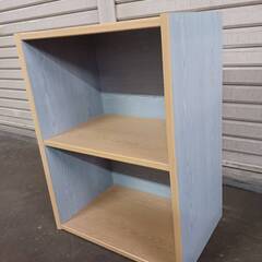 木製カラーボックス2段の画像