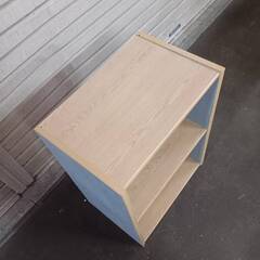 木製カラーボックス2段の画像