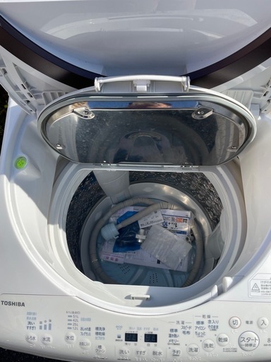北九州市内配送無料　保証付き 2022年製東芝縦型洗濯乾燥機 ZABOON（ザブーン） グランホワイト AW-8VM2-W [洗濯8.