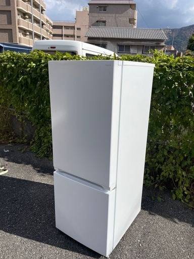 北九州市内配送無料　保証付き 2021年製YRZF15J ヤマダオリジナル ２ドア冷蔵庫 (156L・右開き)