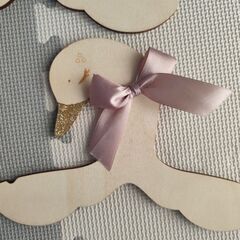 木製アヒル型ベビーハンガー3個セットの画像