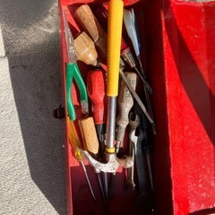 工具箱と道具たちセットの画像