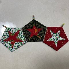 クリスマス柄　星型コースター（6枚）　Cの画像