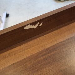 【引き取り限定】木製棚（90×90×30）剥がれあり・可動棚2枚 800円の画像