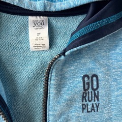 2T パーカー 水色の画像