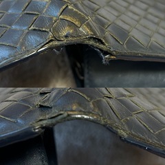 ボッテガヴェネタBOTTEGA VENETAボッテガベネタロングウォレット フラップ式二つ折り長財布 二つ折り財布 折財布 さいふサイフ小銭入れ有小銭入れ付きネイビー紺色ブラック黒色イントレチャートレザー本革牛革イタリア製メンズmen’s男性用紳士の画像