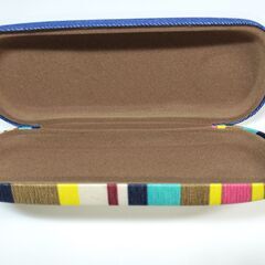 メガネケース女性用(カラフルなストライプ柄)￥1350➔￥1150の画像