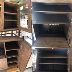 【ジ626】キッチンボード 食器棚 ヴィンテージ調(ma)の画像