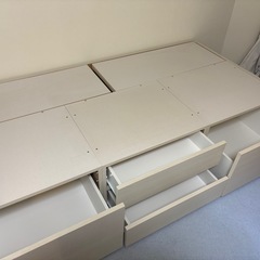 ニトリ　収納付きベッド　シングルの画像