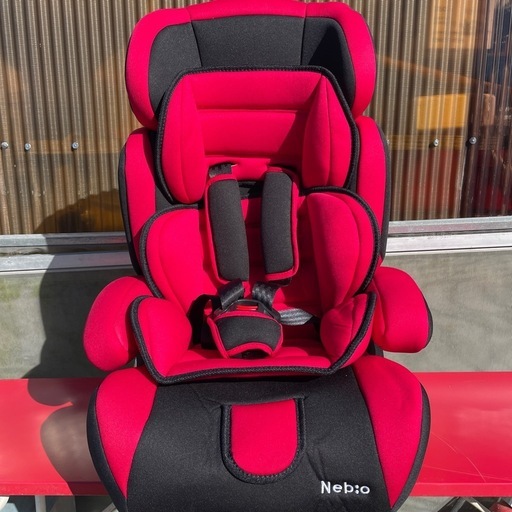 Nebio PoPPit ジュニアシート 赤・黒 (5963) 国分のキッズ用品《車用