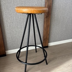 ハイチェア　二脚　キャメルの画像