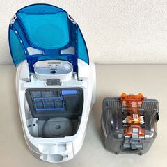 日立 掃除機 サイクロン CV-S500 2017年製 ホワイト ブルー ごみダッシュ キャニスター 動作確認済み 簡易清掃済み HITACHI Yの画像