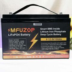 リン酸リチウムバッテリー　12V　100AH【LiFeP04】_3 現品管理番号：s1204_002wの画像