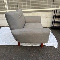 2人がけソファ 背もたれ、肘掛けリクライニング式 ニトリの画像