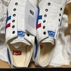 【新品】スニーカー　MEXICO　66 SLIP-ON オニツカタイガー　白　青　赤　トリコロールカラー　25.0の画像