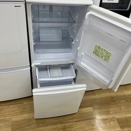 SHARP シャープ ノンフロン冷凍冷蔵庫 SJ-C14E-W 2019年製 2ドア 定格 