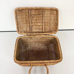 stp-3624　籐編み　バスケット　3点セット　サイズ違い　収納バスケット　収納ボックス　小物収納　籠　収納カゴ　小物入れ　持ち手付きの画像