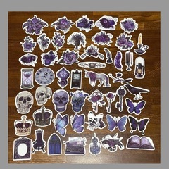 【a-1,2】ゴシック･パープル(50枚入)/シール･ステッカーの画像