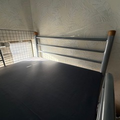 ロフトベッド シングル グレー　🚚配達可 要相談♪ ２枚目写真見にくくてすみません💦　デスクとセット割りあり✨の画像