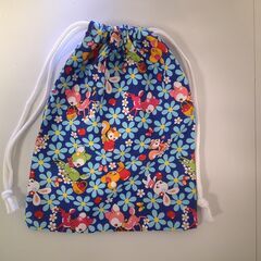 【ハンドメイド】バンビ柄きんちゃくの画像