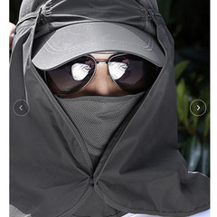 （12/30まで）3WAYストラップ付UVカット360度日除けハットの画像